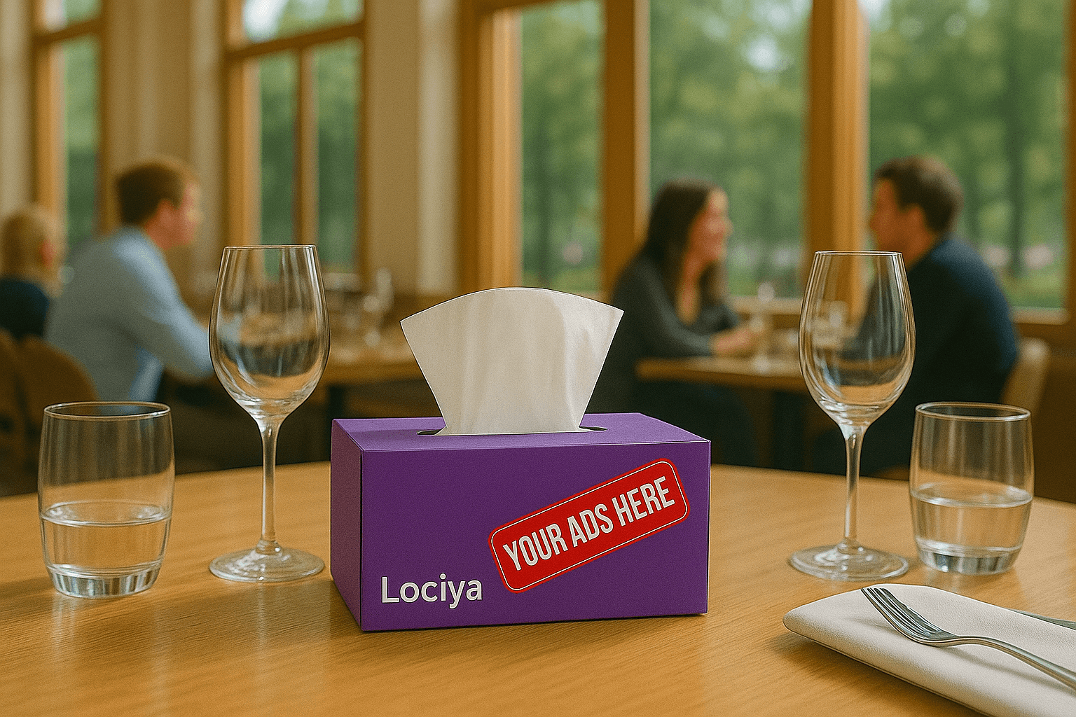 Premium branded tissue paper advertising solutions by Lociya in UAE